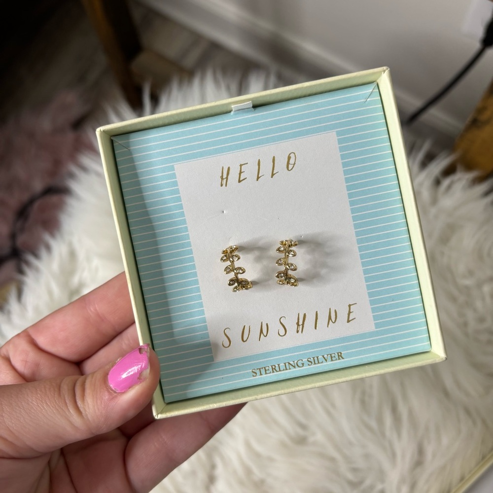 Gold Sterling Silver Earrings